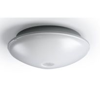 LED-tunnistinvalaisin Ensto AVR254, 11W/830, PIR, Ø254x95mm, IP54, vaaleanharmaa