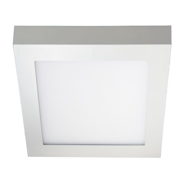 LED-yleisvalaisin Airam Kubo II 225, 15W/830, 225x225x42mm, himmennettävä, IP20, valkoinen/opaali