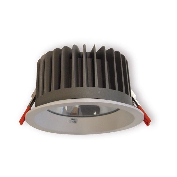 LED-alasvalo Ensto OPUS OPU30LWH, IP65, 3000lm, 840, valkoinen, karkaistulla lasikuvulla, ulkokäyttöön