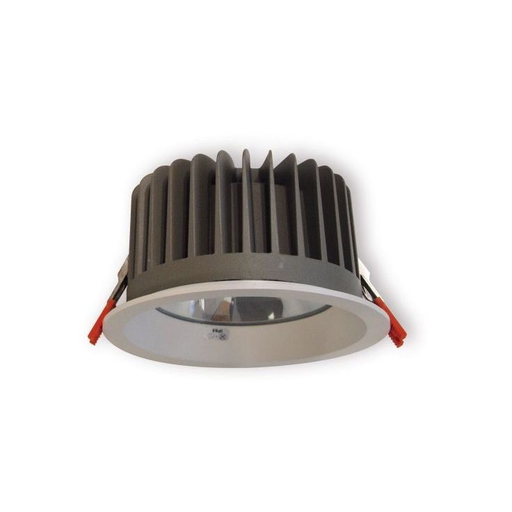 LED-alasvalo Ensto OPUS OPU45LWH, IP65, 4500lm, 840, valkoinen, karkaistulla lasikuvulla, ulkokäyttöön