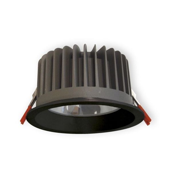 LED-alasvalo Ensto OPUS OPU30LBL, IP65, 3000lm, 840, musta, karkaistulla lasikuvulla, ulkokäyttöön