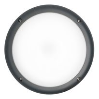 LED-ulkoseinävalaisin Airam Cestus Round, 20W/840, Ø261x140mm, IP65, antrasiitti/opaali