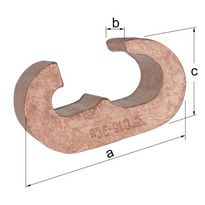 Cu-haaroitusliitin C15, 120/95+120/95