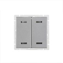 Pienjännitepainike ABB Impressivo, 4-osainen, 1A, 5-24V AC/DC, IP20, alumiini
