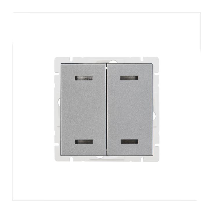 Pienjännitepainike ABB Impressivo, 4-osainen, 1A, 5-24V AC/DC, IP20, alumiini