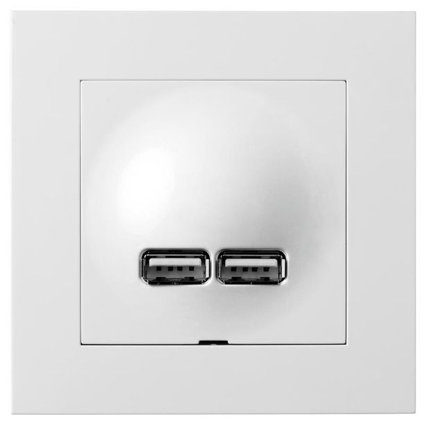 USB-latauspistorasia ELKO Plus, 2,1A, valkoinen