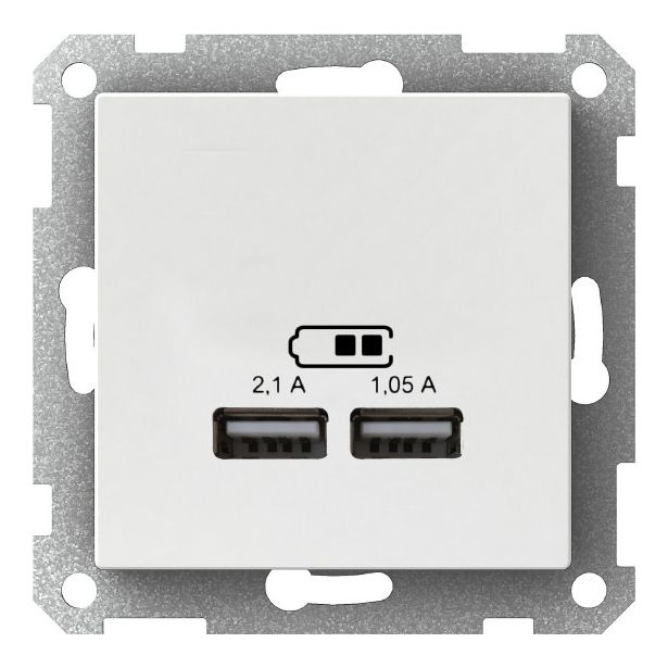 USB-latauspistorasia 2,1A valkoinen Exxact