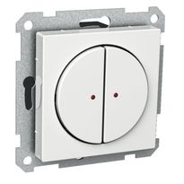 Pienjännitepainike Exxact, 2-osainen, 12-30V DC, 12-24V AC, LED, valkoinen