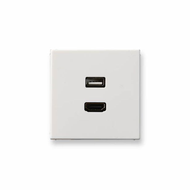 AV-rasia Ensto Intro - MALS1163 HDMI/USB valkoinen