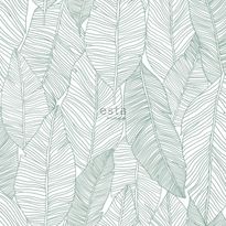 Tapetti ESTA Jungle Fever 139010, 0.53x10.05m, non-woven, vihreä/valkoinen