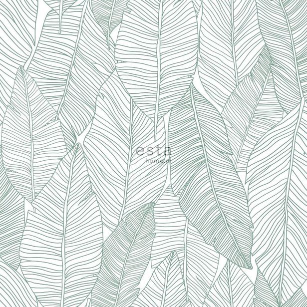Tapetti ESTA Jungle Fever 139010, 0.53x10.05m, non-woven, vihreä/valkoinen
