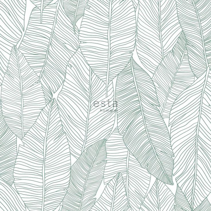 Tapetti ESTA Jungle Fever 139010, 0.53x10.05m, non-woven, vihreä/valkoinen