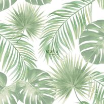 Tapetti ESTA Jungle Fever 139012, 0.53x10.05m, non-woven, vihreä/valkoinen