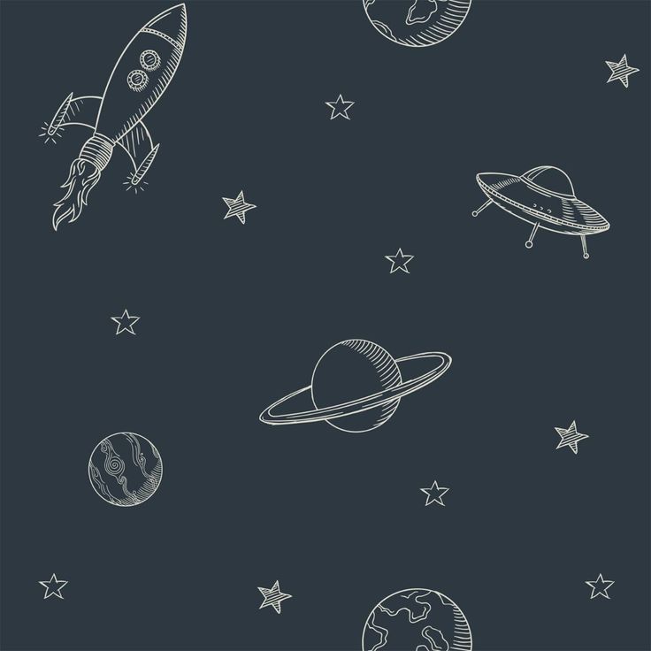 Tapetti Esta To The Moon And Back 139422, non-woven, mustavalkoinen