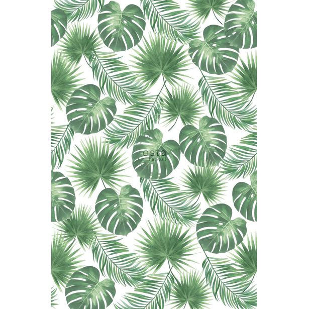 Tapetti ESTA Jungle Fever 158897, 1.86x2.79m, non-woven, vihreä/valkoinen