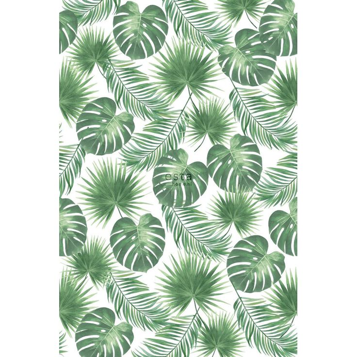 Tapetti ESTA Jungle Fever 158897, 1.86x2.79m, non-woven, vihreä/valkoinen