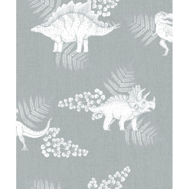 Lastenhuoneen tapetti Kids Walls 45805, vinyylipinta, dinosaurus, vihreä