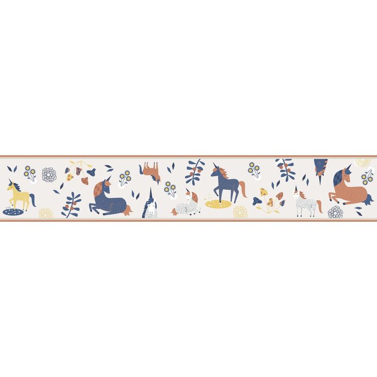 Lastenhuoneen boordi Kids Walls 45822, vinyylipinta, 0.18x5m, yksisarvinen, monivärinen