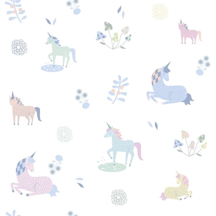 Lastenhuoneen tapetti Kids Walls 45823, vinyylipinta, yksisarvinen, monivärinen