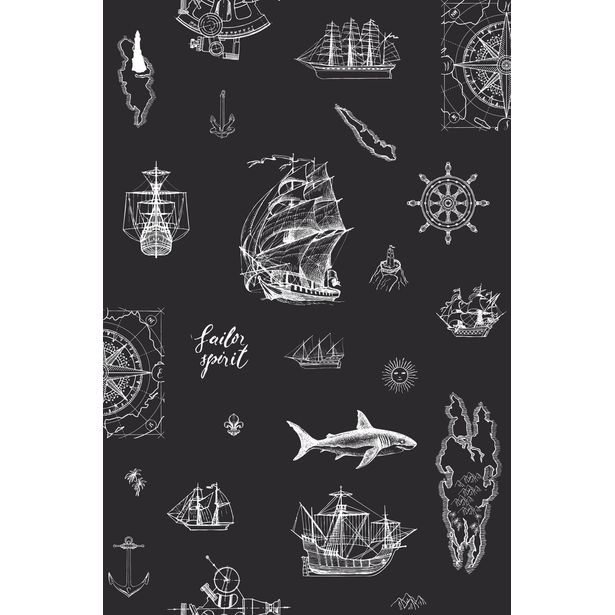 Tapetti Kids Walls 45842, vinyylipinta, musta
