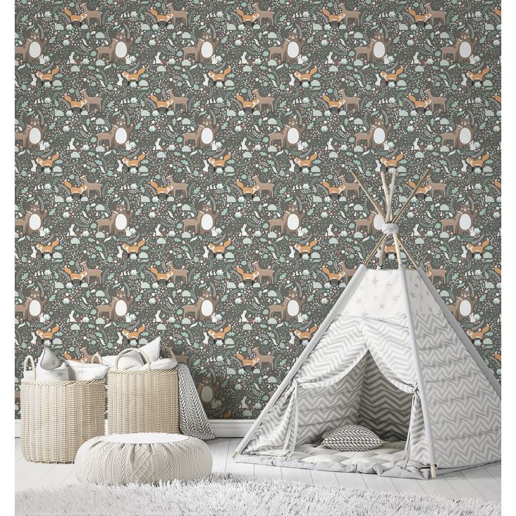 Lastenhuoneen tapetti Kids Walls 45870, vinyylipinta, ruskea