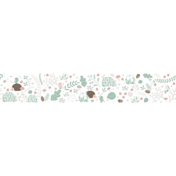 Lastenhuoneen boordi Kids Walls 45873, vinyylipinta, 0.18x5m, luonto, vihreä