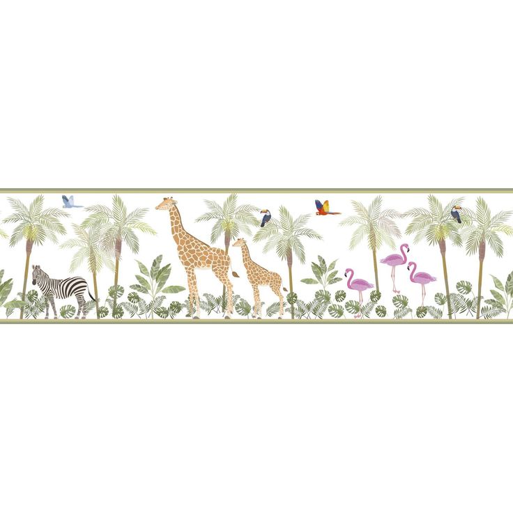 Tapetti Kids Walls 45881, vinyylipinta, 0.27x5m, viidakko, vihreä