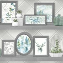 Tapetti Tapetit.fi Kaleidoscope Aberfeldy Grey/Teal 90630