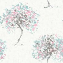 Tapetti Tapetit.fi Kaleidoscope Beacon Fell Duck Egg/Pink 90652