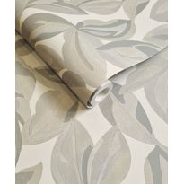 Tapetti Holden Decor The Lost Garden 91592, kasvi, vintage, non-woven, harmaa/beige