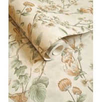 Tapetti Holden Decor The Lost Garden 91620, lintu, kukka, non-woven, beige