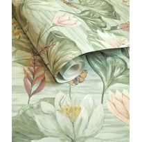 Tapetti Holden Decor The Lost Garden 91640, kukka, kasvi, non-woven, vihreä