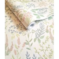 Tapetti Holden Decor The Lost Garden 91681, kasvi, kukka, non-woven, beige/vihreä