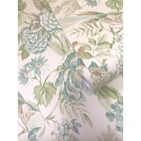 Tapetti Holden Decor Journey to the East 91831, kukka, kasvi, sininen/vihreä