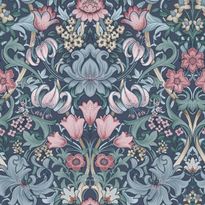 Tapetti Holden Decor Tales of the Manor 91903, kukka, kasvi, sininen