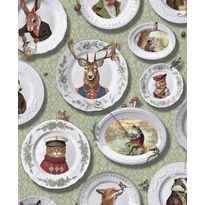 Tapetti Holden Decor Tales of the Manor 91962, vintage, vihreä