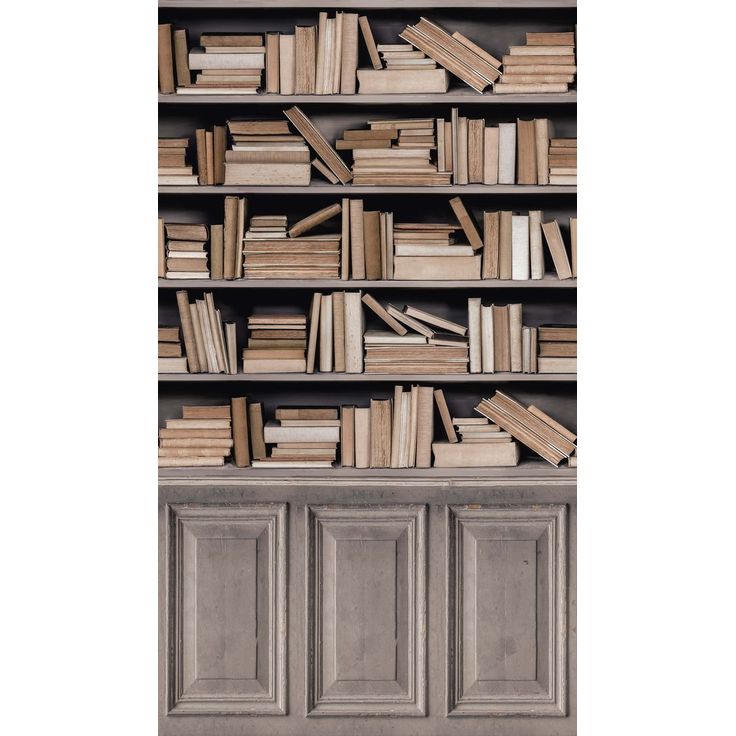 Kuvatapetti One Roll One Motif Bookshelf, 1.59x2.80m, non-woven
