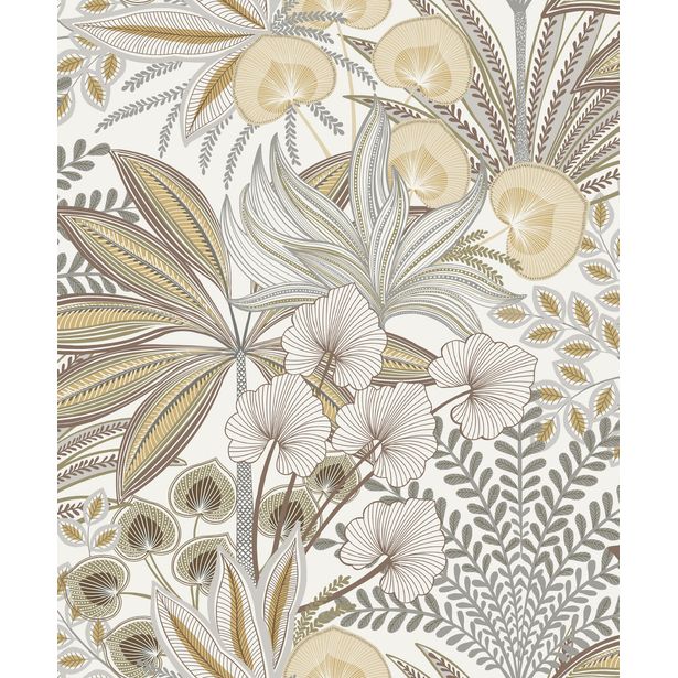 Tapetti Grandeco Karuna A69001-A69002, kasvi, kukka, non-woven, vinyylipinta, eri värejä