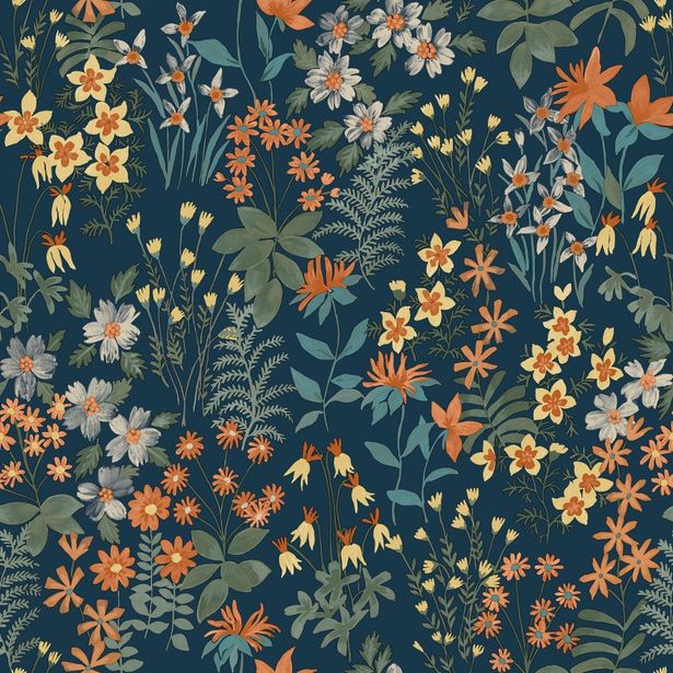 Tapetti Grandeco Arcadia A70903, non-woven, vinyylipinta, sininen