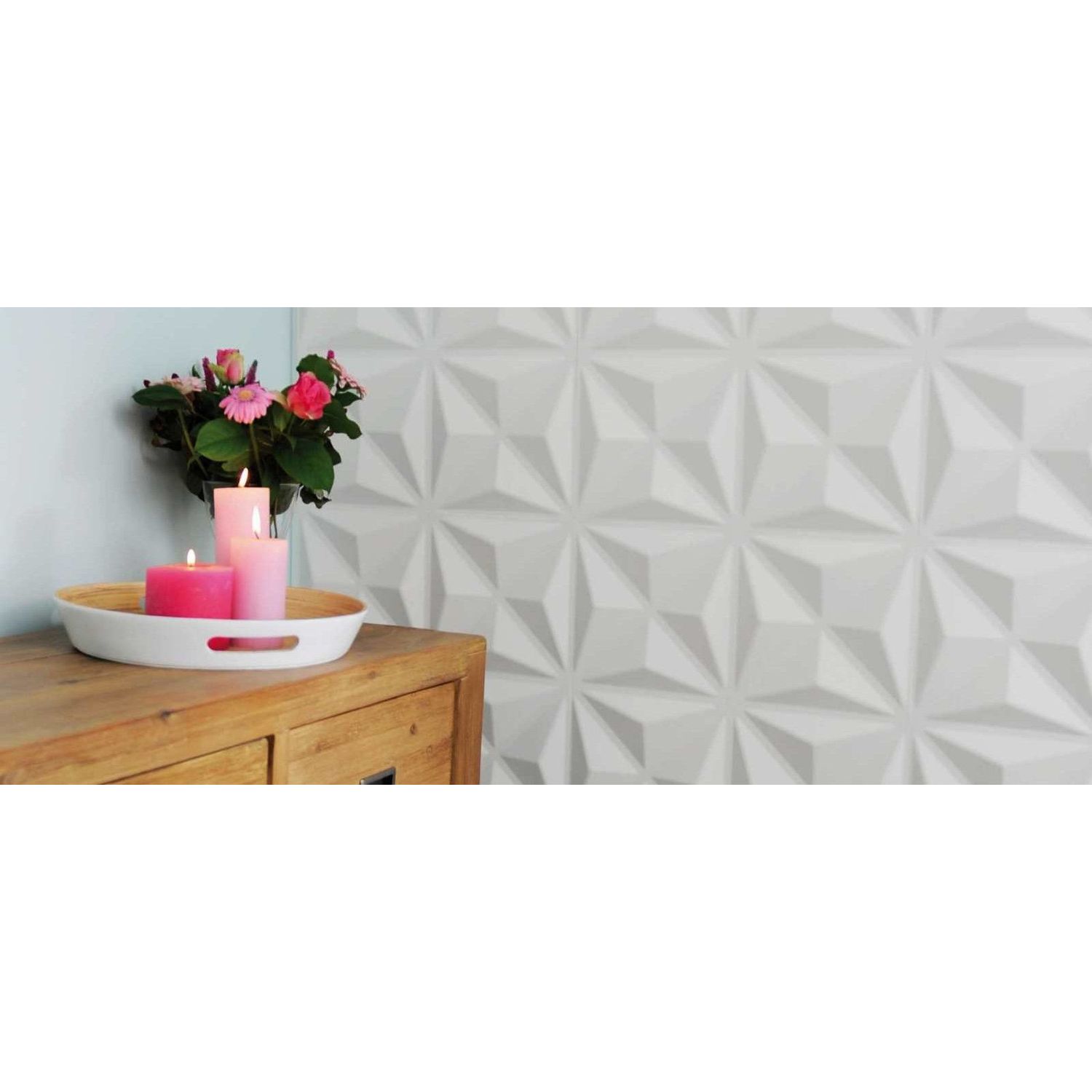 Seinäpaneeli Tapetit.fi, WallArt 3D Cullinans 500x500 mm 12 kpl/pkt