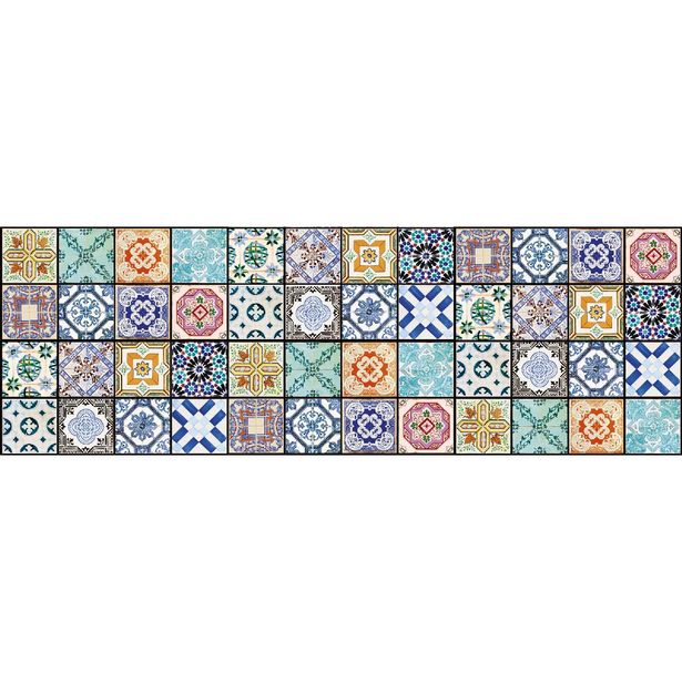 Välitilatarra Dimex Vintage Tiles, 180-350x60cm