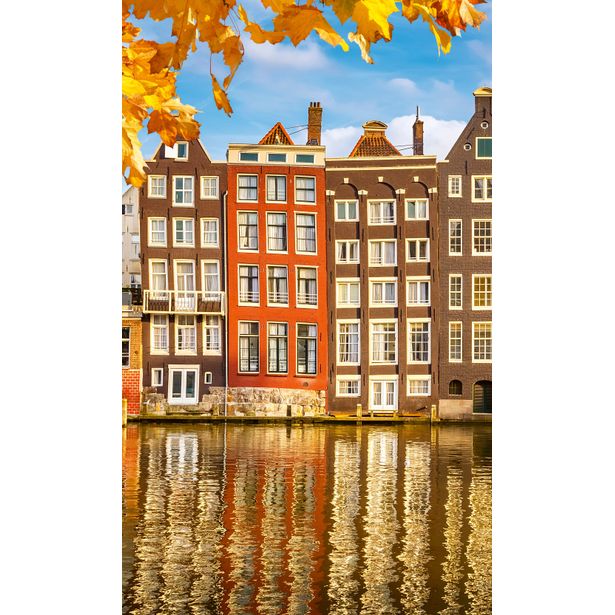 Maisematapetti Dimex Houses In Amsterdam, 150x250cm