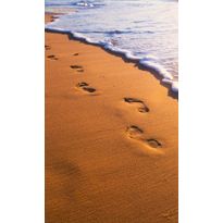 Kuvatapetti Dimex Footsteps, 150x250cm, oranssi, sileäpintainen
