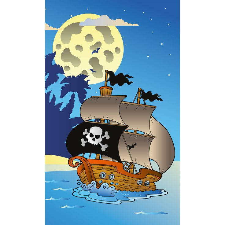 Lastenhuoneen tapetti Dimex Pirate Ship, 150x250cm