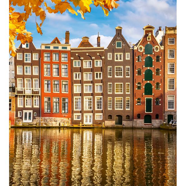 Maisematapetti Dimex Houses In Amsterdam, 225x250cm