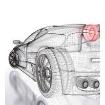 Kuvatapetti Dimex Car Model Light, 225x250cm, mustavalkoinen