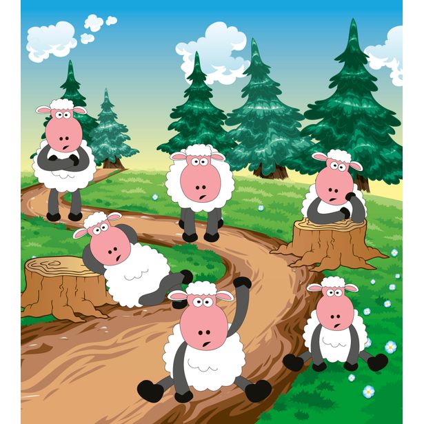 Kuvatapetti Dimex Sheep, 225x250cm