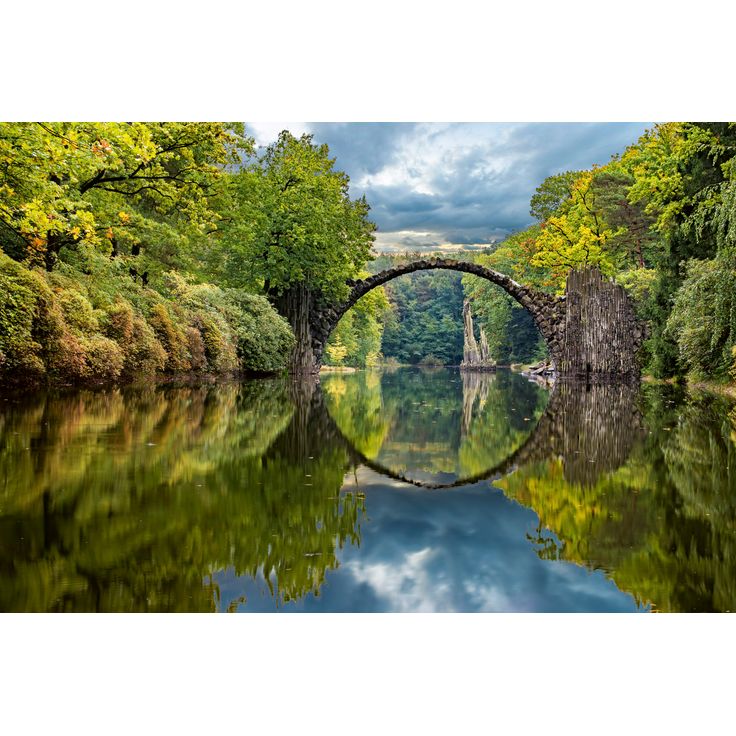 Maisematapetti Dimex Arch Bridge, metsä, 375x250cm