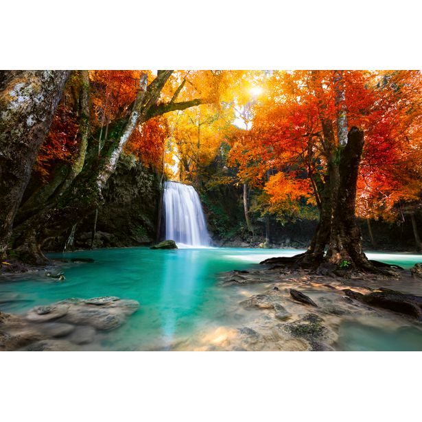 Maisematapetti Dimex Deep Forest Waterfall, 375x250cm