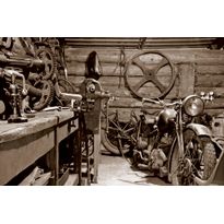 Kuvatapetti Dimex Vintage Garage, 375x250cm, ruskea